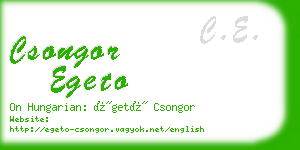 csongor egeto business card